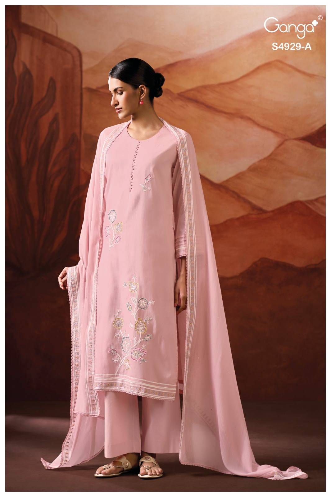 KYLISSE 4929 BY GANGA Fashion Stylish Beautiful Colourful BEMBERG SILK Dresses At Wholesale Price